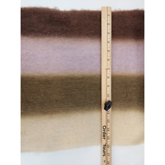Anthropologie NEW Fuzzy Neutral Tones Blanket Scarf With Fringe 16"x84" - Picture 6 of 8